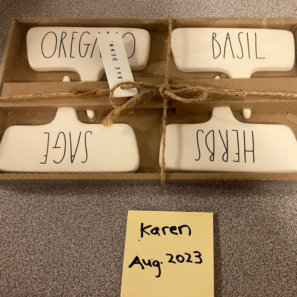 Rae Dunn Herb Markers